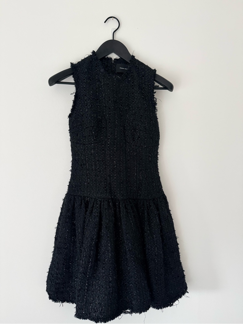 Simone Rocha Black Textured Midi Dress